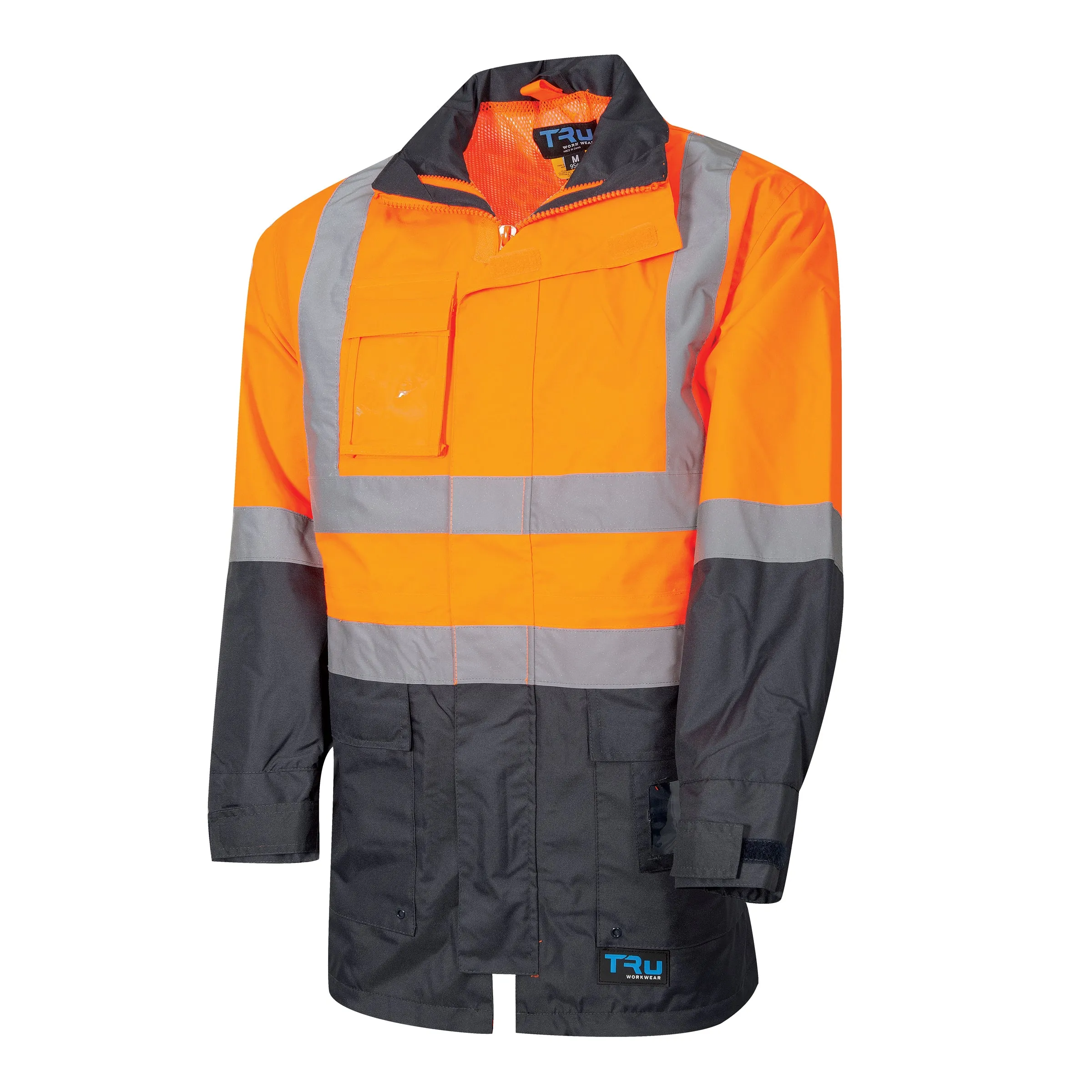 Tru Workwear Hi Vis 2 Tone Outer Shell Rain Jacket c/w Reflective Tape TJ2900T6