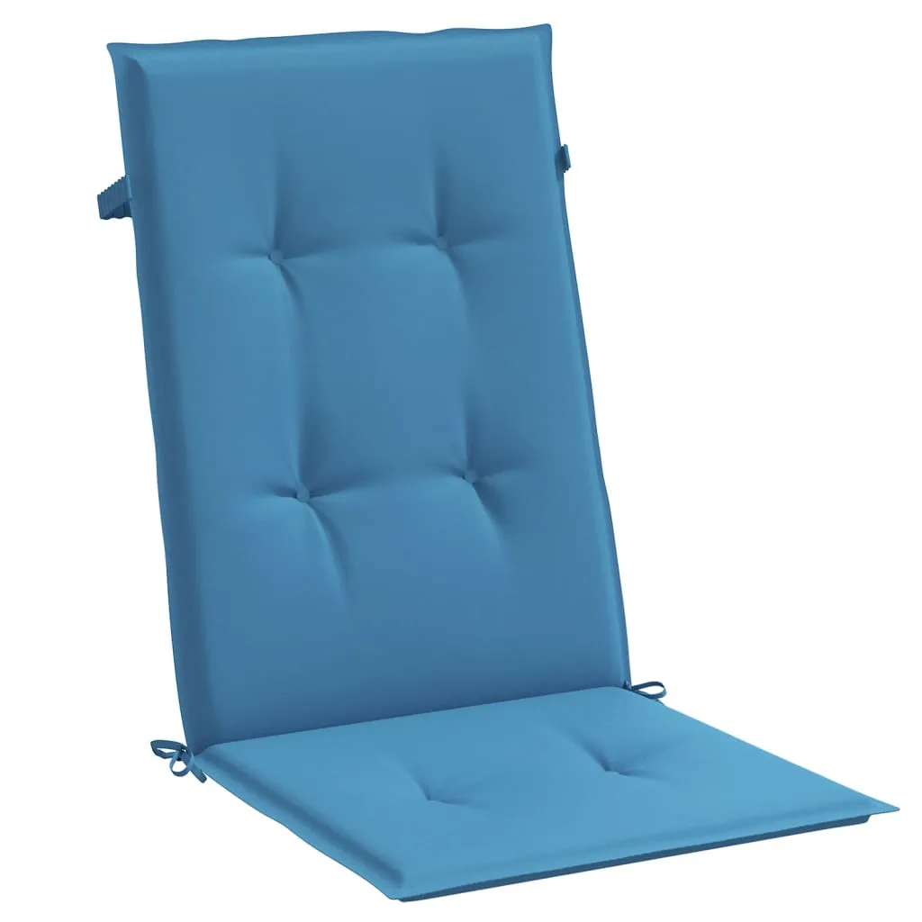 vidaXL Highback Chair Cushions 4 pcs Melange Blue 120x50x4 cm Fabric