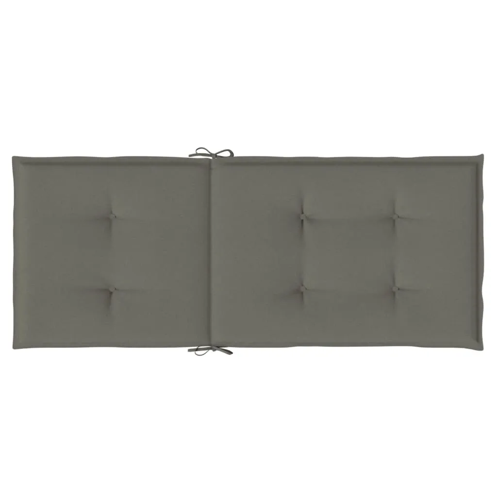 vidaXL Highback Chair Cushions 4 pcs Melange Dark Grey 120x50x4 cm Fabric