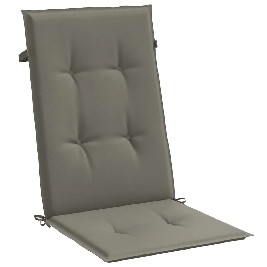 vidaXL Highback Chair Cushions 4 pcs Melange Dark Grey 120x50x4 cm Fabric