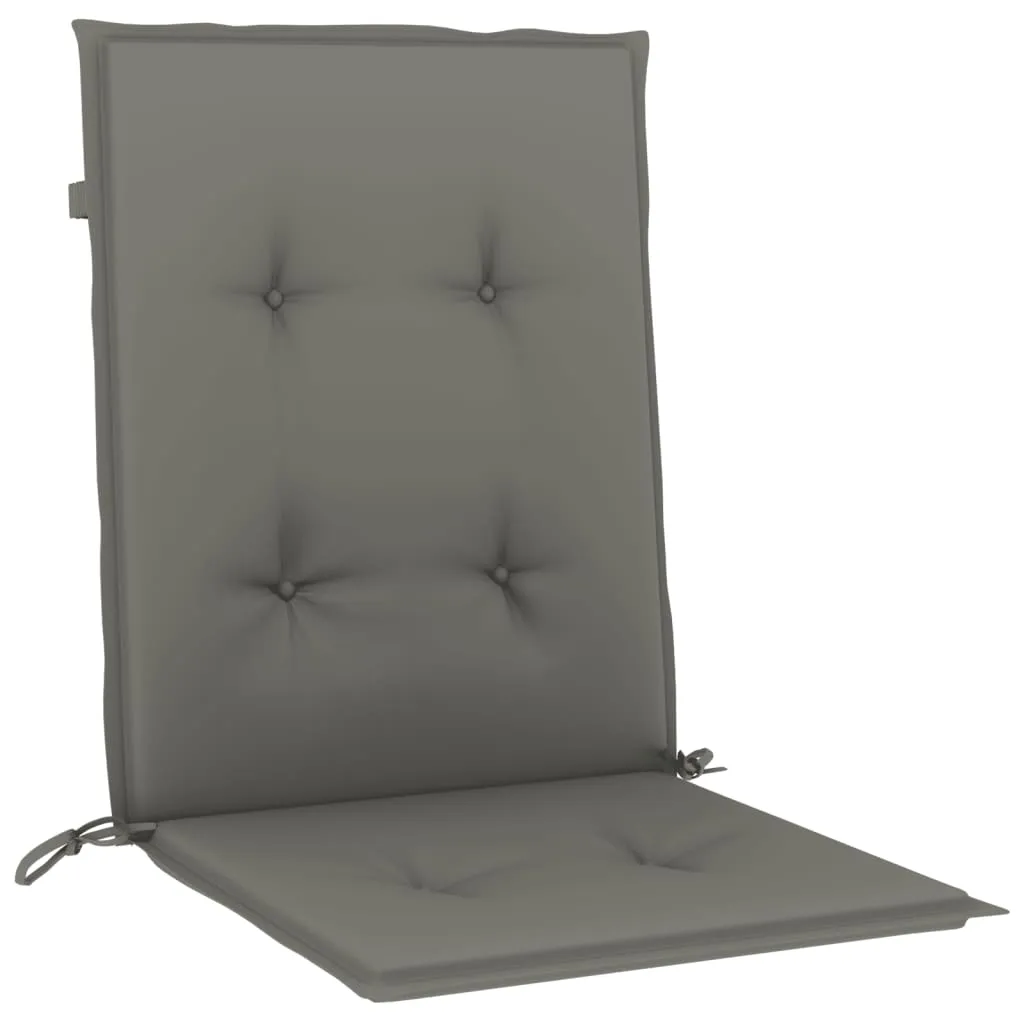 vidaXL Lowback Chair Cushions 4 pcs Melange Dark Grey 100x50x4 cm Fabric