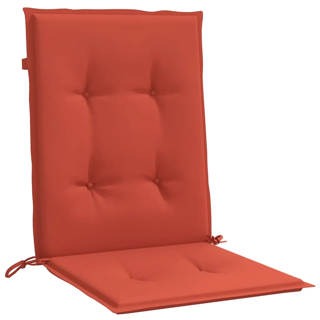 vidaXL Lowback Chair Cushions 4 pcs Melange Red 100x50x4 cm Fabric