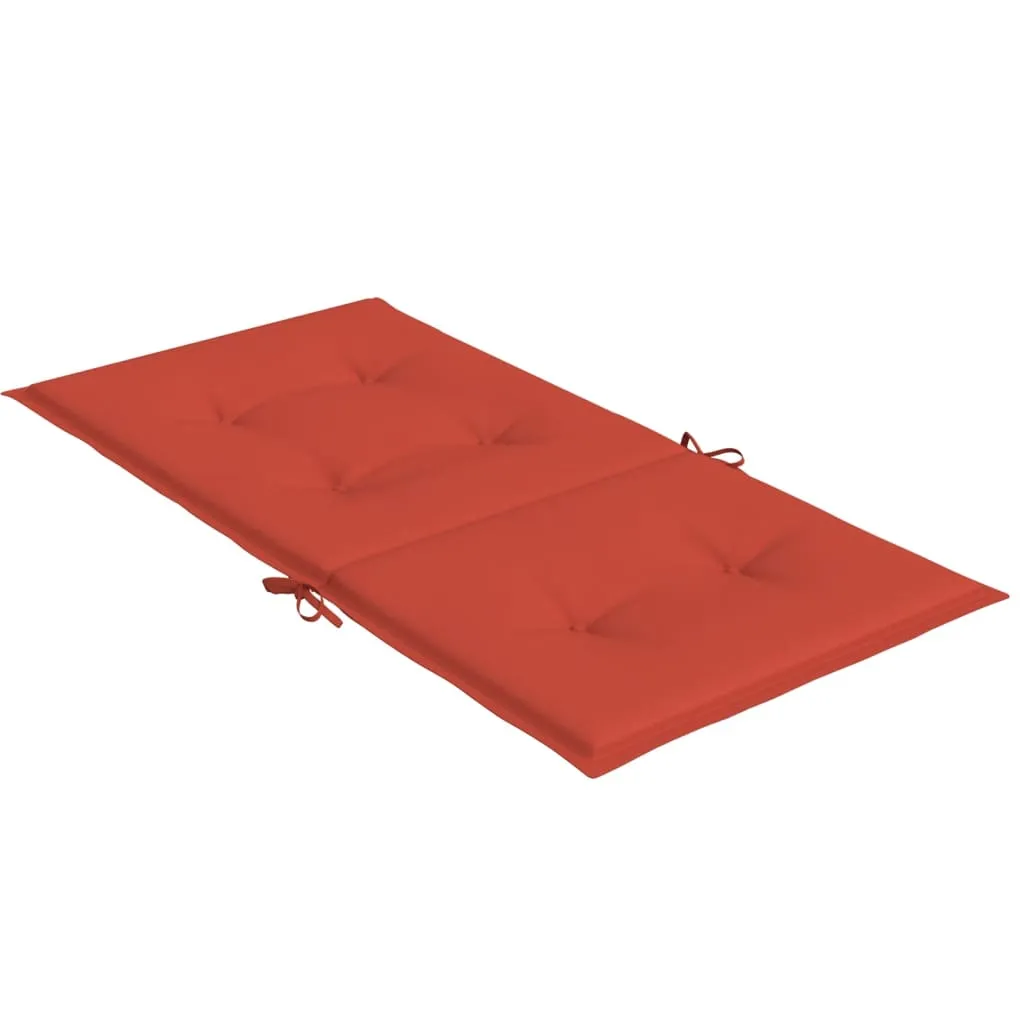 vidaXL Lowback Chair Cushions 4 pcs Melange Red 100x50x4 cm Fabric