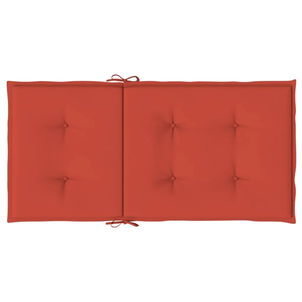 vidaXL Lowback Chair Cushions 4 pcs Melange Red 100x50x4 cm Fabric
