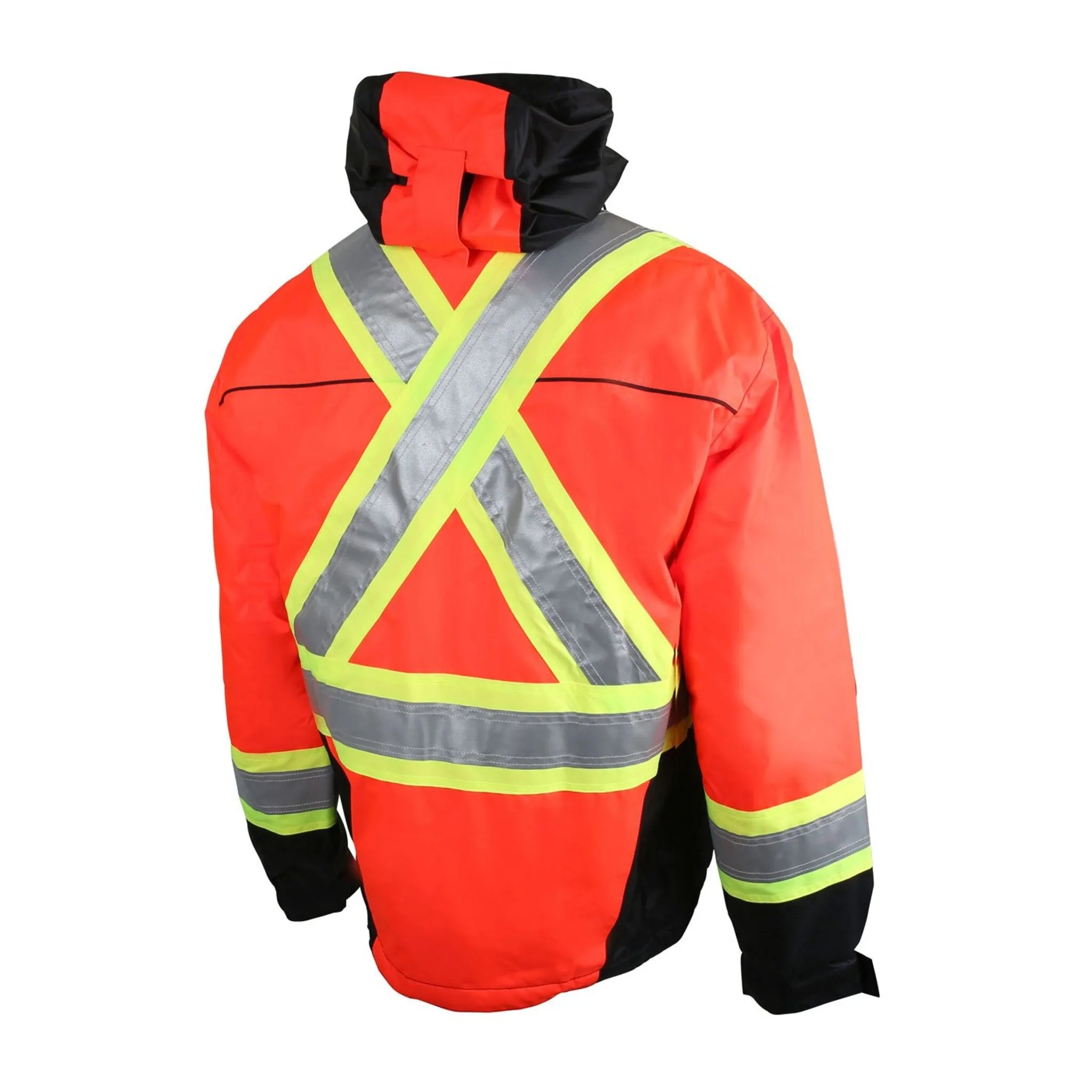 Wenaas 533TCSA Hi-Vis Quilted Premium Winter Safety Jacket | Windproof, Waterproof, CSA Compliant, Rated to -42°C, with Detachable Hood | Sizes: S-4XL