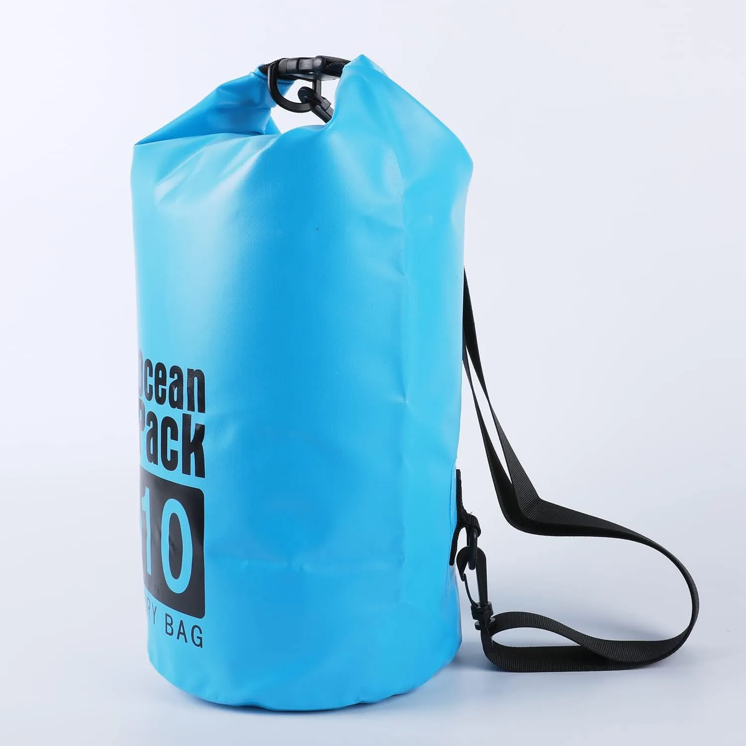YDYJKI Floating Waterproof Dry Bag for Travel 5L/10L/20L/30L, Roll Top Sack Keeps Gear Dry for Kayaking, Rafting, Boating, Swimming, Camping, Hiking, Beach, Fishing (Black, 10L)